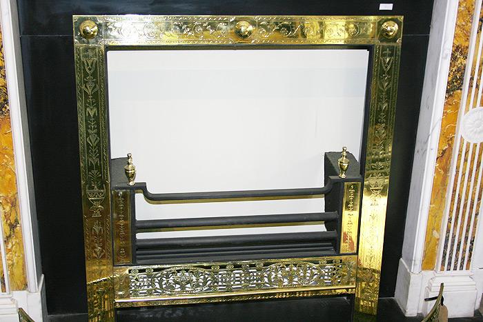 Ornately Engraved Brass Register Grate
